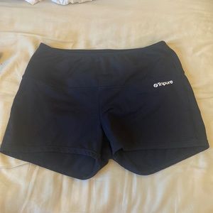 Black spandex booty shorts dance gymnastics cheer